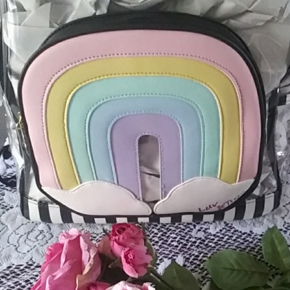 Betsey Johnson Bags Betsey Johnson Clear Rainbow Backpack Poshmark
